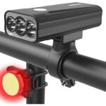 Lampe vélo - bikil - 2400 lumens - 6400 mah - rechargeable usb - Éclairage avant et arrière Lampe vélo - bikil - 2400 lumens - 6400 mah - rechargeable usb - Éclairage avant et arrière