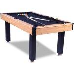 Billard américain 6ft vegas bois clair - 184x102x82cm - tapis de jeu noir Billard américain 6ft vegas bois clair - 184x102x82cm - tapis de jeu noir