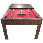 Billard am�ricain - ambiance - 7ft - couleur ch�ne et tapis rouge