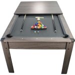 Billard amricain ambiance 7ft - gris et tapis gris - table de salle  manger convertible - accessoires ...