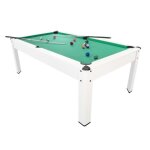 Billard am�ricain harmony 6ft - 2065 x 1165 x 80 cm avec accessoires - couleur ivoire et tapis vert