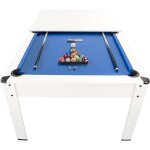 Billard amricain harmony 6ft - 2065 x 1165 x 80 cm avec accessoires et plateau dnatoire - couleur ivoire ...