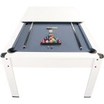 Billard amricain harmony 6ft - 2065 x 1165 x 80 cm avec accessoires et plateau dnatoire - couleur ivoire ...