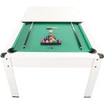 Billard amricain harmony 6ft - 2065 x 1165 x 80 cm avec accessoires et plateau dnatoire - couleur ivoire ...