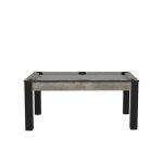 Billard floride convertible en table  manger - 6 personnes - coloris industriel tapis gris