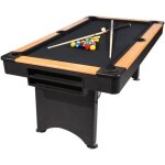Billard pliant 6ft - mannoni - noir - rangement facile - accessoires inclus - idéal pour enfants Billard pliant 6ft - mannoni - noir - rangement facile - accessoires inclus - idéal pour enfants