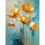 Bimkole peinture par numros adulte kits de peinture  lhuile numrique fleur toile pinceaux acrylique ...