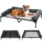Bingopaw lit de camp pour chien xxl lit surlev chien grande taille transat chien extrieur 130 x 90 ...