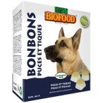 Friandises pour chiens biofood - maxi bonbons puces et tiques - peau et pelage - 40 pices