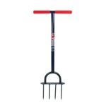 Biofourche tout acier - spear & jackson - pour arer les sols lgers - manche en forme de t