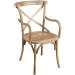 Biscottini - chaise avec accoudoirs style thonet en frne massif sige en paille de vienne