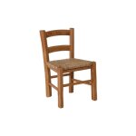 Biscottini - chaise b�b� en h�tre massif avec assise paille finition naturelle l 30 x pr29 x h50 cm