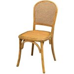 Biscottini - chaise thonet en fr�ne massif et assise en rotin avec finition naturelle l42xpr50xh89 cm ...