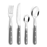 Pot 24 couverts bistro - club gris pradel essentiel - set couverts de table gris