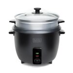 Black + decker cuiseur  riz 1. 8l 700w avec panier vapeur noir - bxrc1800e