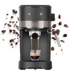 Black + decker ? machine espresso 1100w 20 bars 3 fonctions mousseur lait 14 l amovible caf� moulu & ...