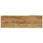 Black friday banc salon - jill - banquette / coffre - avec bord vivant 105 cm - bois de manguier massif ...