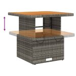 Black friday table � d�ner de jardin burke 2 / 4 personnes gris 80x80x71 cm r�sine tress�e et bois acacia ...
