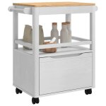 Black fridaychariot de cuisine / chariot de service - desserte cuisine - floro blanc 725 x 45 x 80cm ...