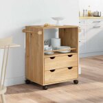 Black fridaychariot de cuisine / chariot de service - desserte cuisine - otta 59x45x80cm bois massif ...