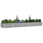 Black fridayjardini�re sur�lev�e - bac de jardin / jardini�re fleurs - grand profonde - gris clair 195 ...