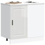 Black week armoire rangement - clarence - meuble bas de cuisine � porto � bois ding�nierie blanc brillant ...