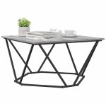 &black week table de salon table basse grise sonoma 80 - moderne table basse - gris sonoma - 80x80x45 ...