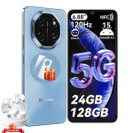 Blackview shark6 5g t�l�phone portable d�bloqu� 24go + 128go / 2to 6. 67 50mp + 13mp 5000mah android ...