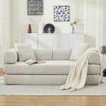 Bladez - canap� convertible 3 places avec 2 coussins matelas mousse � ressorts futon pour salon bureau ...
