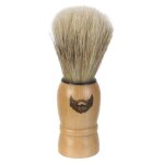 Blaireau de rasage - non spcifi - pure soie - manche en bois - doux - efficace