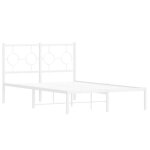 Blanc 120 x 190 cm - lit m�tal - cadre de lit m�tal - matelas non inclus - et t�te de lit blanc 120x190 ...