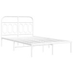 Blanc 120 x 190 cm - lit m�tal - cadre de lit m�tal - matelas non inclus - et t�te de lit blanc 120x190 ...