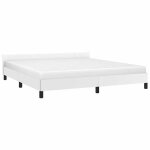 Blanc 180 x 200 cm - lit bois - stables et durable - cadre de lit avec t�te de lit - matelas non inclus ...