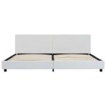 Blanc 180 x 200 cm - structure lattes contreplaqu� - cadre de lit blanc similicuir 180x200 cm 001 336325 ...