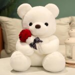 Blanc - 45 cm - ours en peluche doux kawaii avec poubelle cadeau romantique pour les amoureux décoration ... Blanc - 45 cm - ours en peluche doux kawaii avec poubelle cadeau romantique pour les amoureux décoration ...