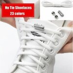 Blanc 5 paires de lacets lastiques sans cravate lacets de chaussures ezw0917shoedf10