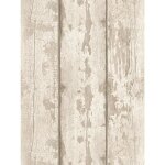Papier peint - arthouse - 694700 - imitation bois - cr�me / blanc - 10. 05m x 53cm