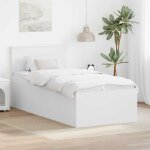 Blanc cadre de lit moderne sarazyj lit chambre blanc 90 x 190 cm bois ding�nierie e3304
