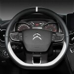 Couvre - volant - blanc - citroen c3 ii iii - confort conducteur - compatible c3 aircross - noir Couvre - volant - blanc - citroen c3 ii iii - confort conducteur - compatible c3 aircross - noir