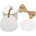 Blanc etiquette pour dragees100pcs �tiquettes kraft�tiquette cadeaux5. 5x5. 5cm kraft �tiquettes �tiquettes ...