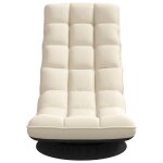 Blanc fauteuil / chaise longue de sol pivotante - solomon - moderne - en lin 70x51x79 cm ccc2576