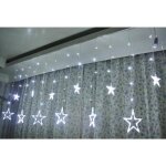 Blanc froid 2. 5m 12 toiles 138 leds rideaux guirlande lumineuse dcor lumire nol fte vacances mariage ...