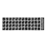 Blanc lettres de francais azerty clavier autocollant couverture noir pour pc portable
