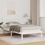 Blanc lit 1 place:90x190 cm ?1 pc) - ngm - cadre de lit avec t�te de lit - blanc 90x190 cm - pin massif14870 ...