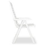 Blanc meuble dext�rieur / chaise � manger - sarazyj - (1 pcs) lot de 2 chaises inclinables de jardin ...