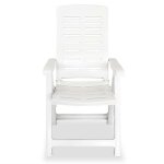 Blanc meuble dext�rieur / chaise � manger - sarazyj - chaises inclinables de jardin - lot de 4 plastique ...