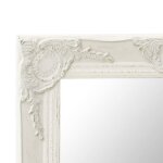 Blanc miroir d�cor salon / wc - sarazyj - miroir mural - style baroque 50x40cm blanc hot98035299