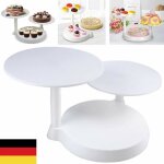 Prsentoir  gteaux - neuf - 3 tages - blanc - diamtre 275 cm - facile  nettoyer