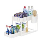 Blanc venteo rangement sous evier blanc ou noir organisateur darmoires de cuisine meuble de rangement ...