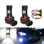 Blanche - 2 ampoules antibrouillard drl pour bmw e63 e64 e90 e91 e92 e93 328i 328xi x5 e53 e70 e46 325i ...